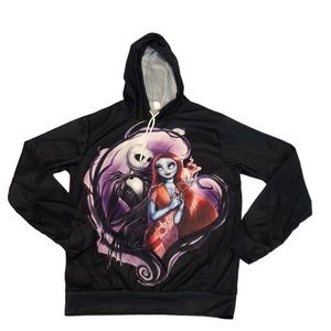 Nightmare Before Christmas Jack & Sally Hoodie Women’s Size L